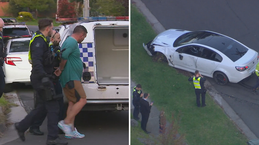 High-speed police pursuit across Melbourne ends in dramatic arrest
