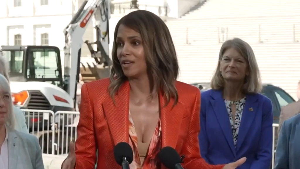 Halle Berry shouts 'I'm in menopause' from the Capitol