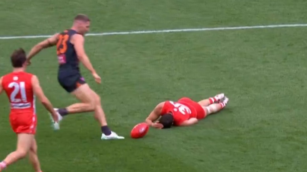 Giant in strife after scary hit on Swan