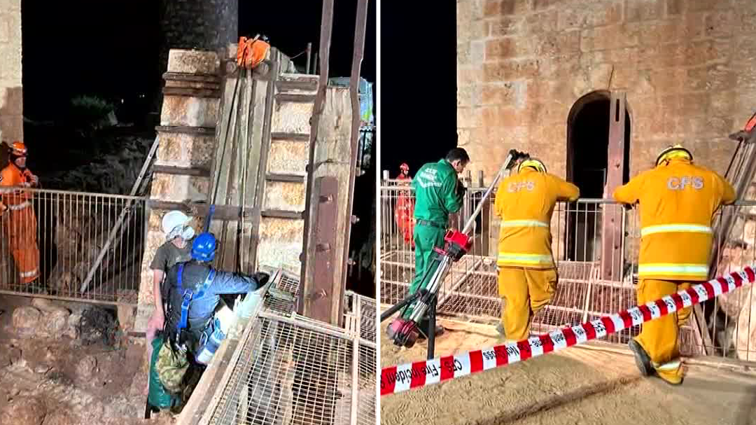 A man and his dog have been rescued from a mineshaft