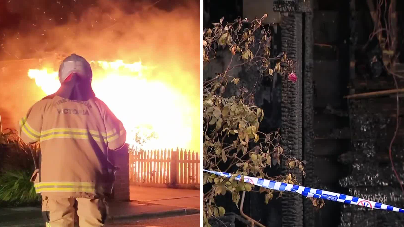Lucky escape after 'suspicious' fire destroys home in Victoria