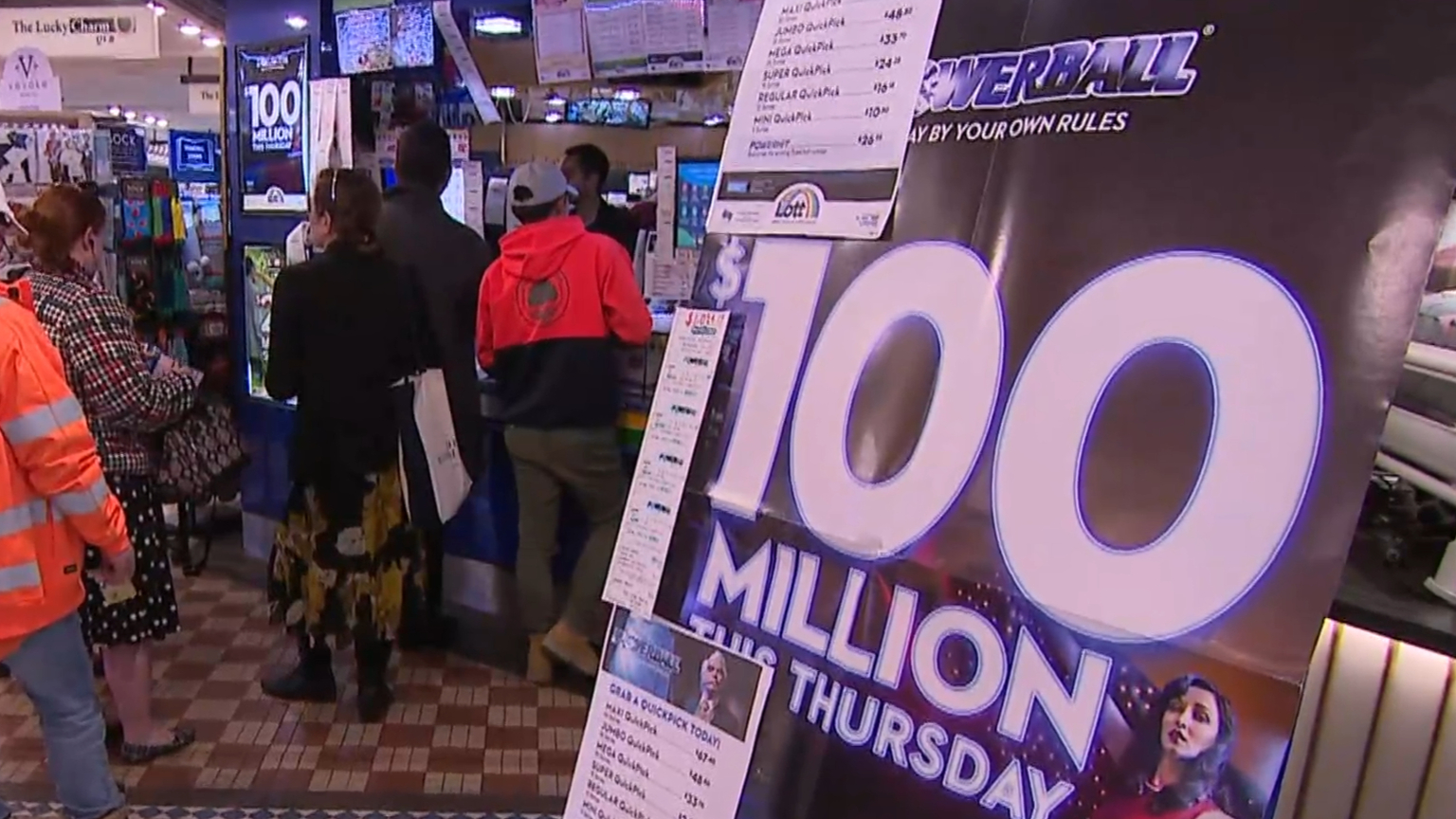Powerball jackpots to an eye-watering $100 million for next week