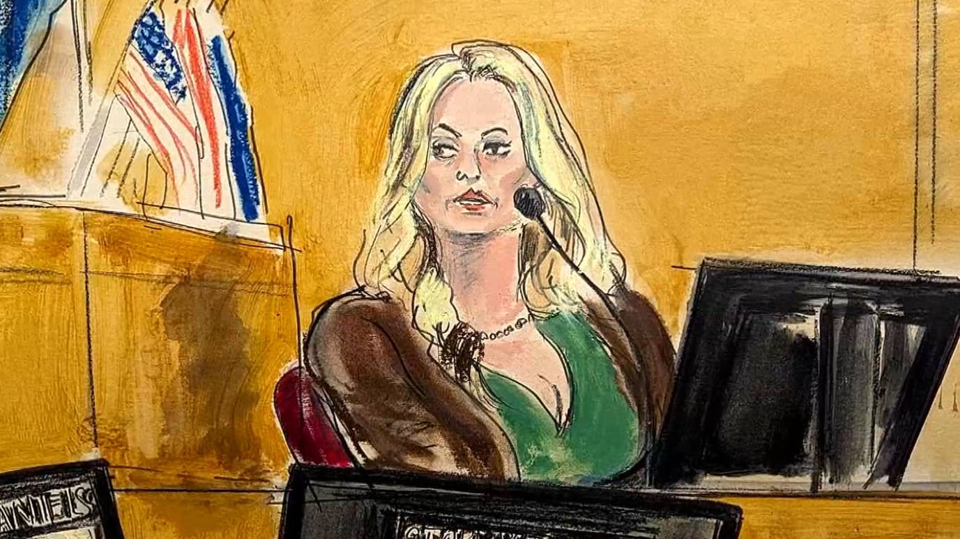 Stormy Daniels spars with Trump defence lawyer