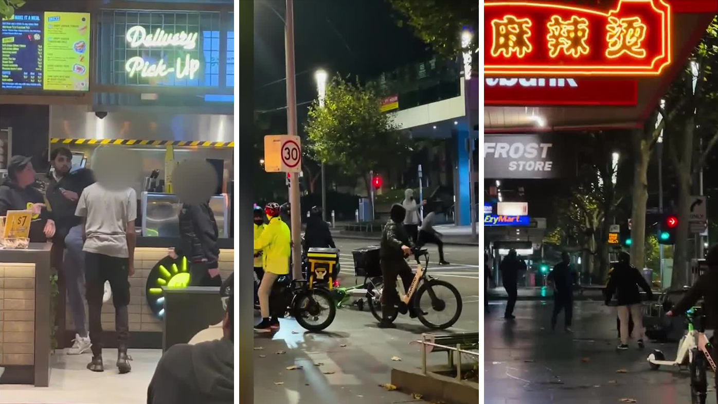 Group of delivery riders attacked in Melbourne