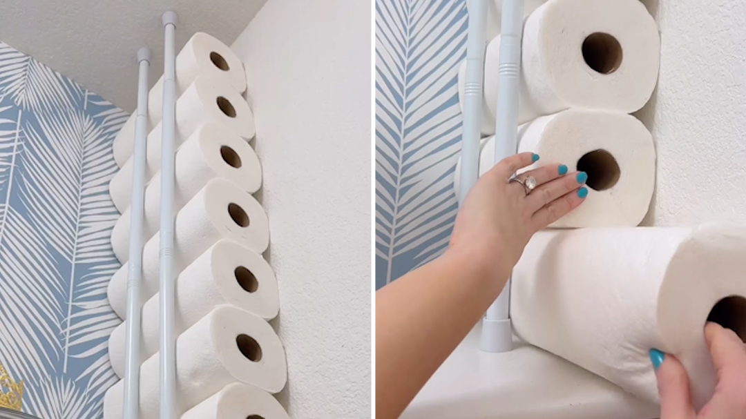 Clever paper towel storage hack