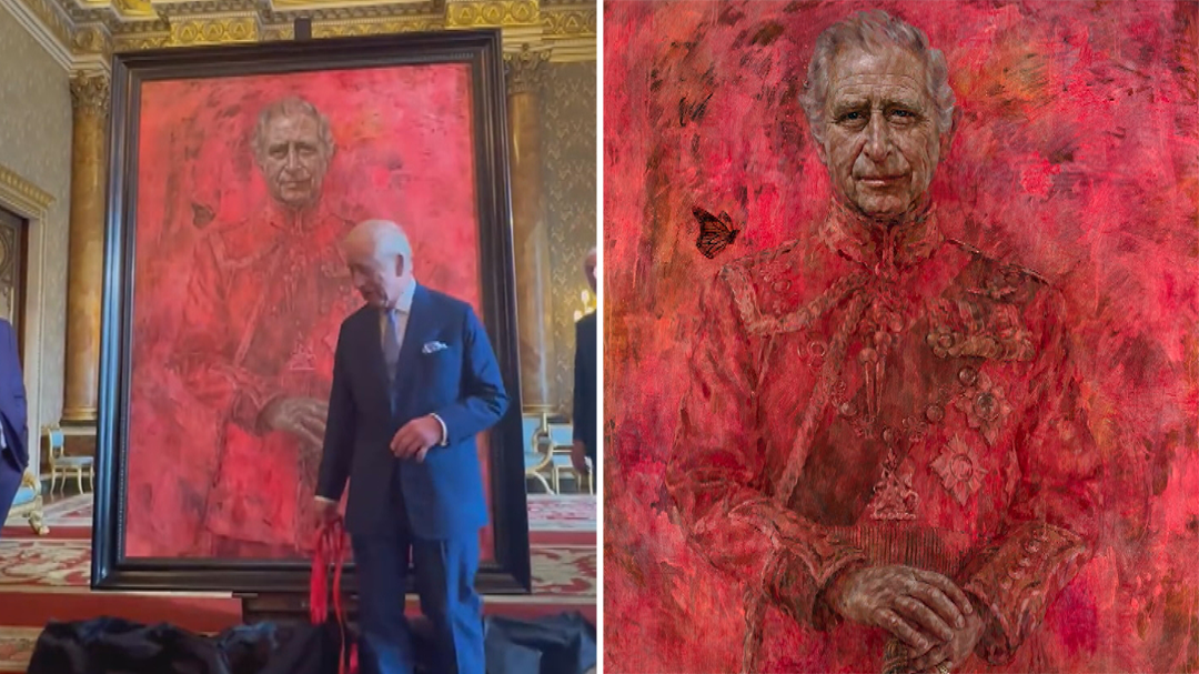 King Charles unveils first completed official portrait of himself since his coronation