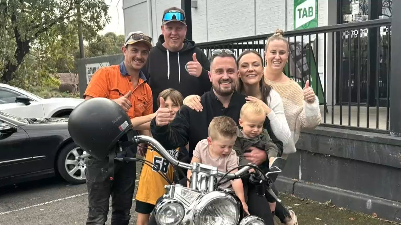 Family reunites with late dad’s beloved motorbike