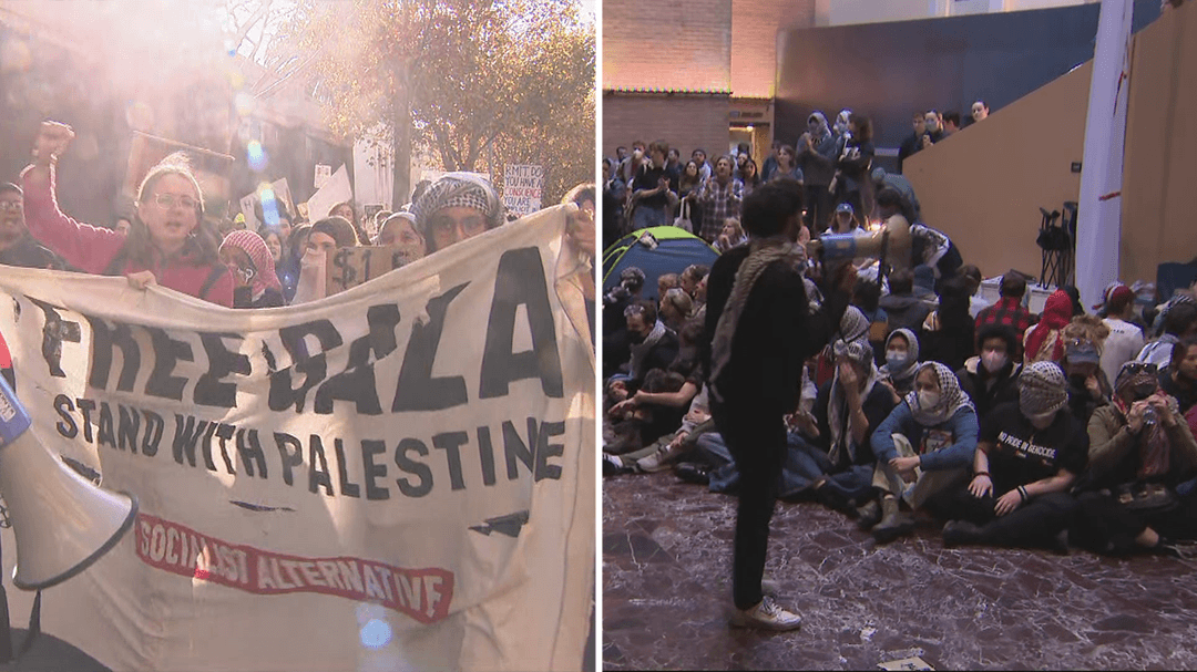 Pro-Palestine protesters refuse to leave University of Melbourne building