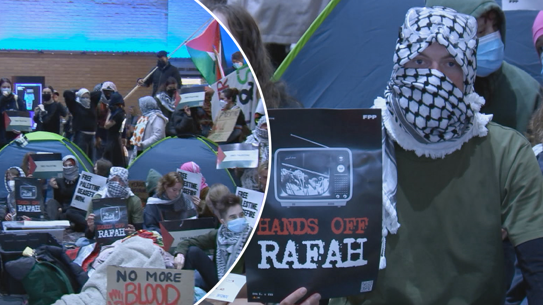 Pro-Palestine protesters refuse to leave university building