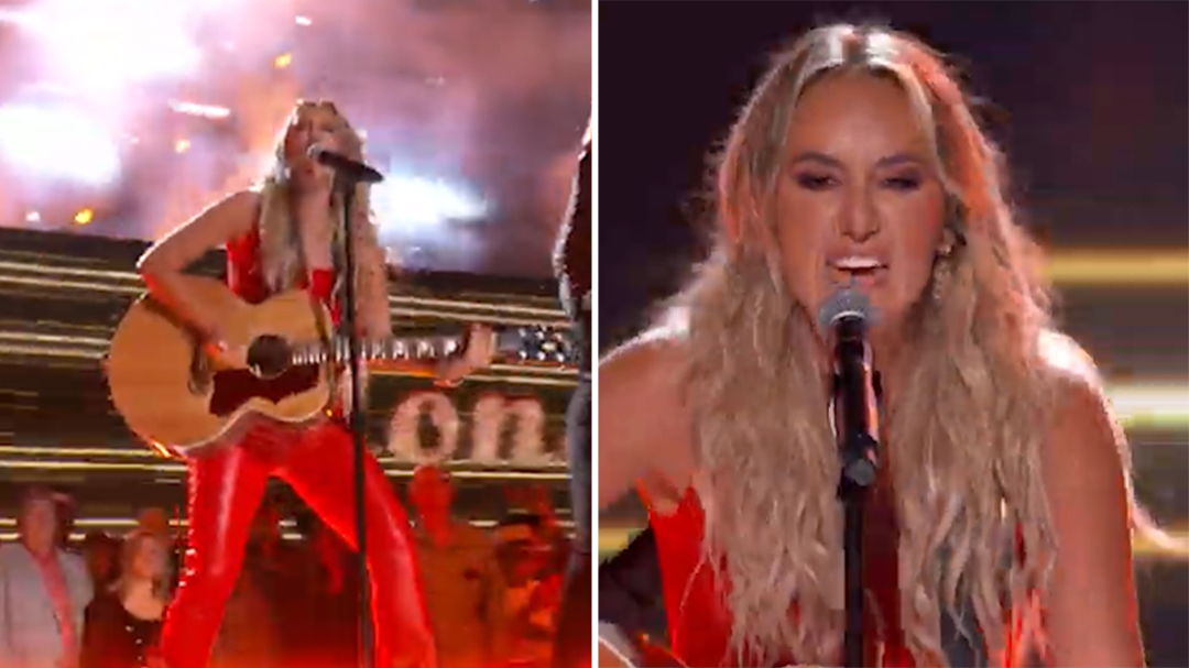 Lainey Wilson performs her single Hang Tight Honey at the ACM Awards