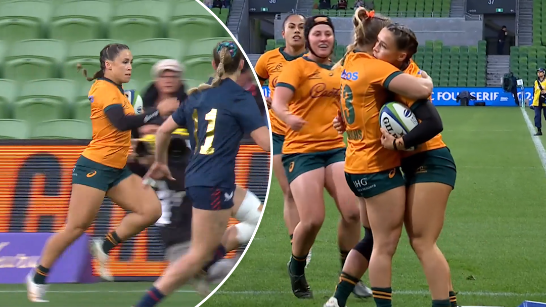 Wallaroos winger scores first Test try