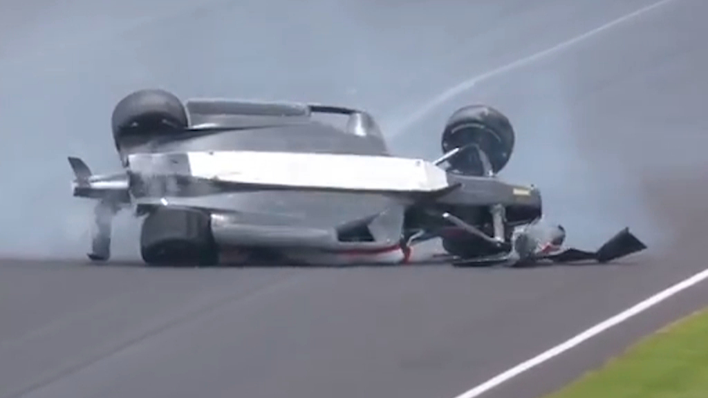 Indianapolis 500 rookie flips in terrifying crash