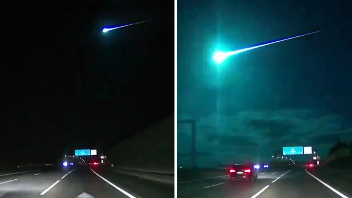 Huge meteor captured over northern Portugal