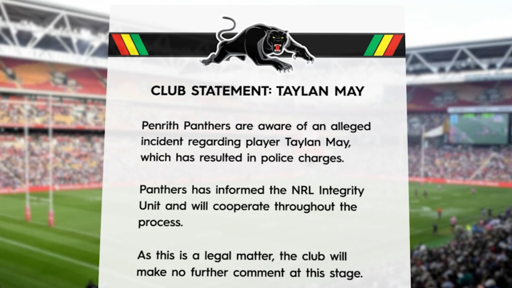 NRL player Taylan May to learn future this week after domestic violence charges