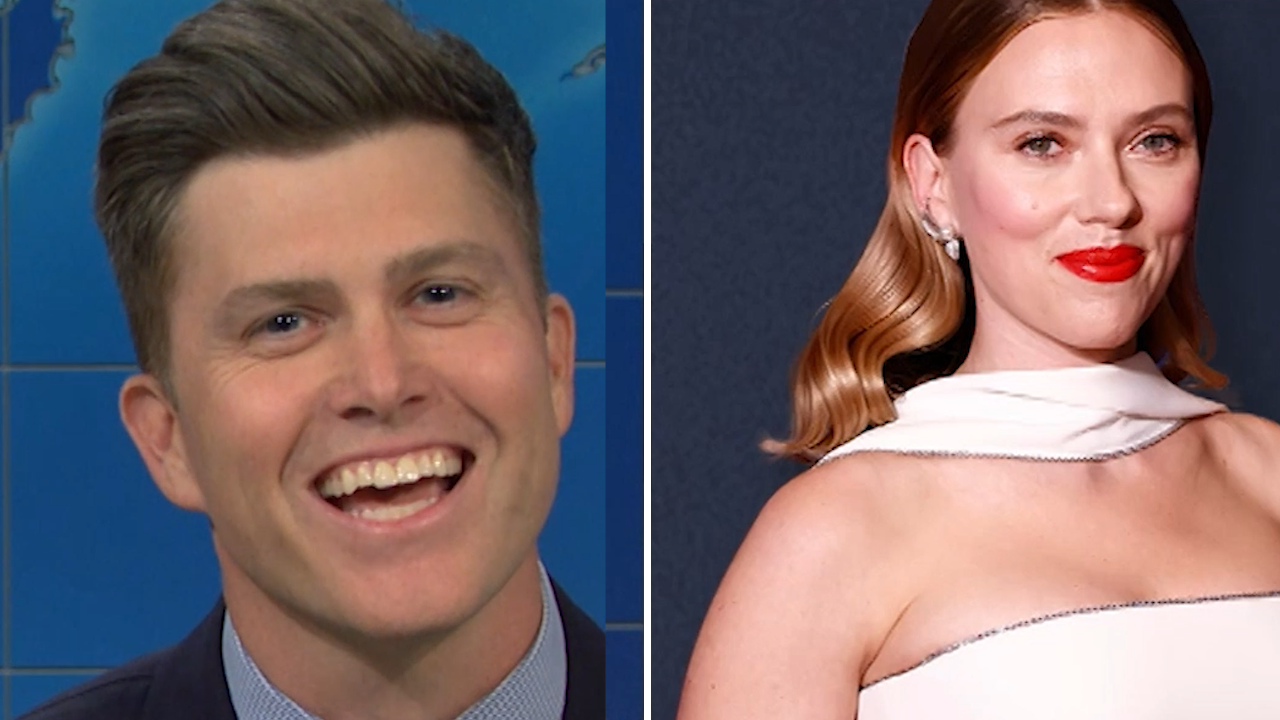 Colin Jost roasts wife Scarlett Johansson in SNL joke swap
