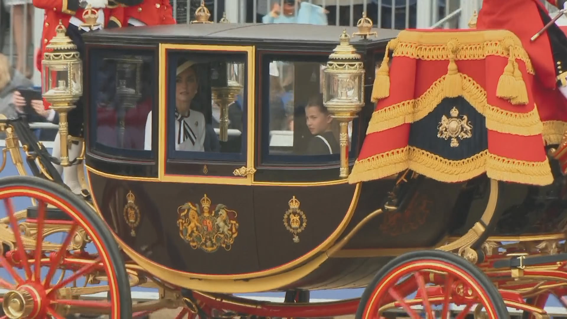 Princess of Wales arrives for Trooping the Colour