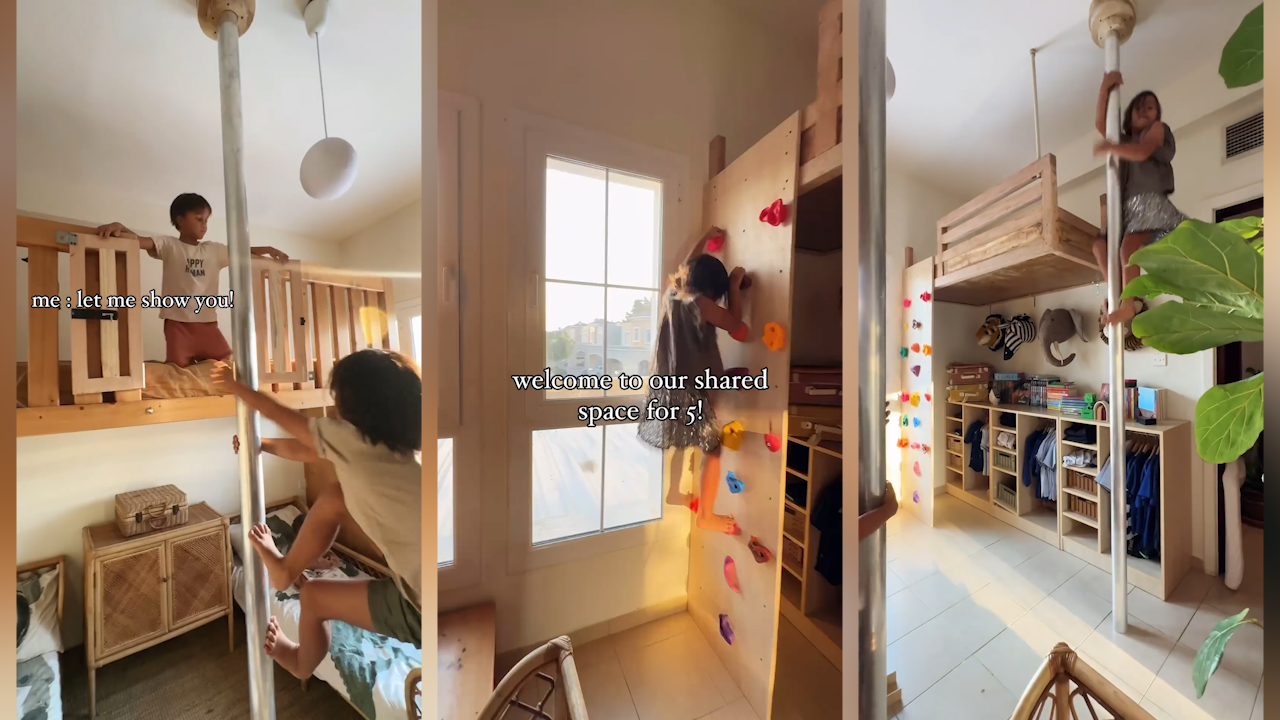 How this family packs five kids into one single bedroom