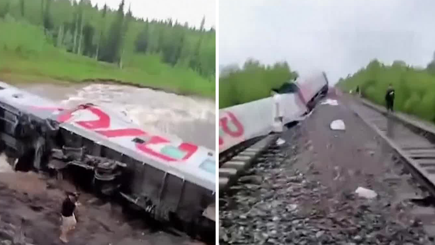 70 people injured after train derails in Russia 