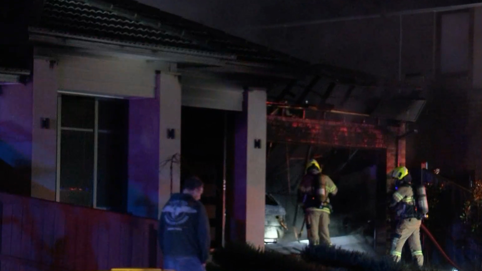 Car crashes into Melbourne house, causes fire at home