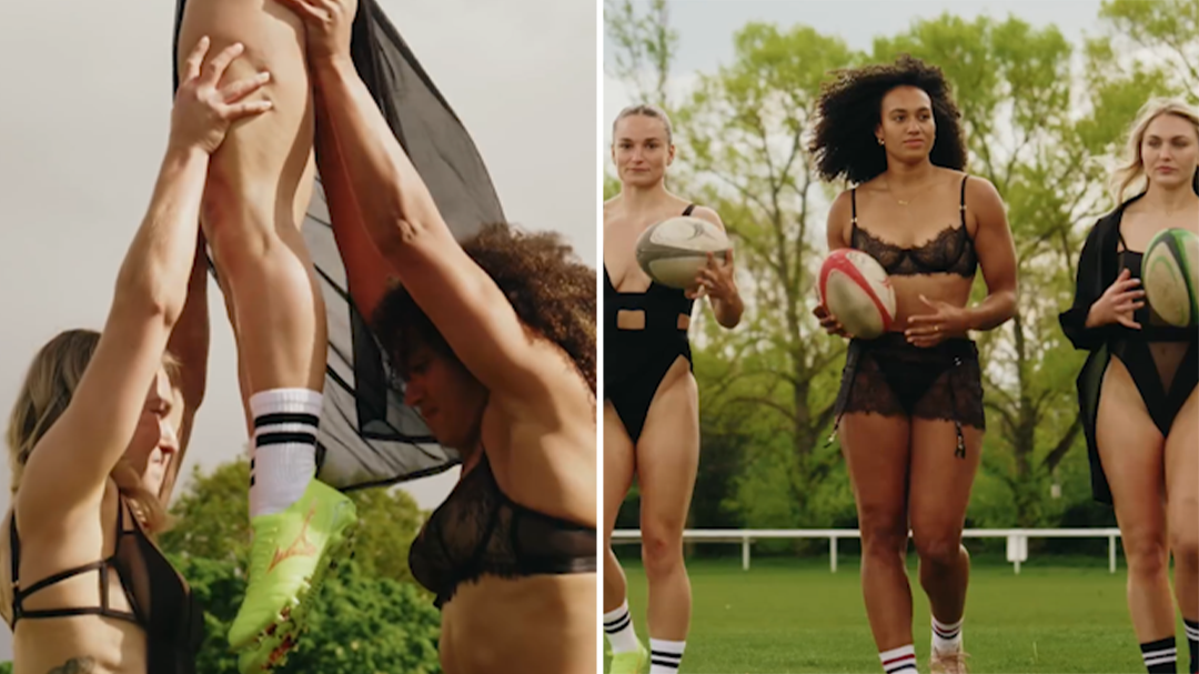 Female British rugby stars feature in lingerie campaign