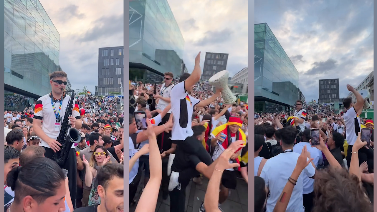 Fans go wild over Saxophone Man at 2024 Euros