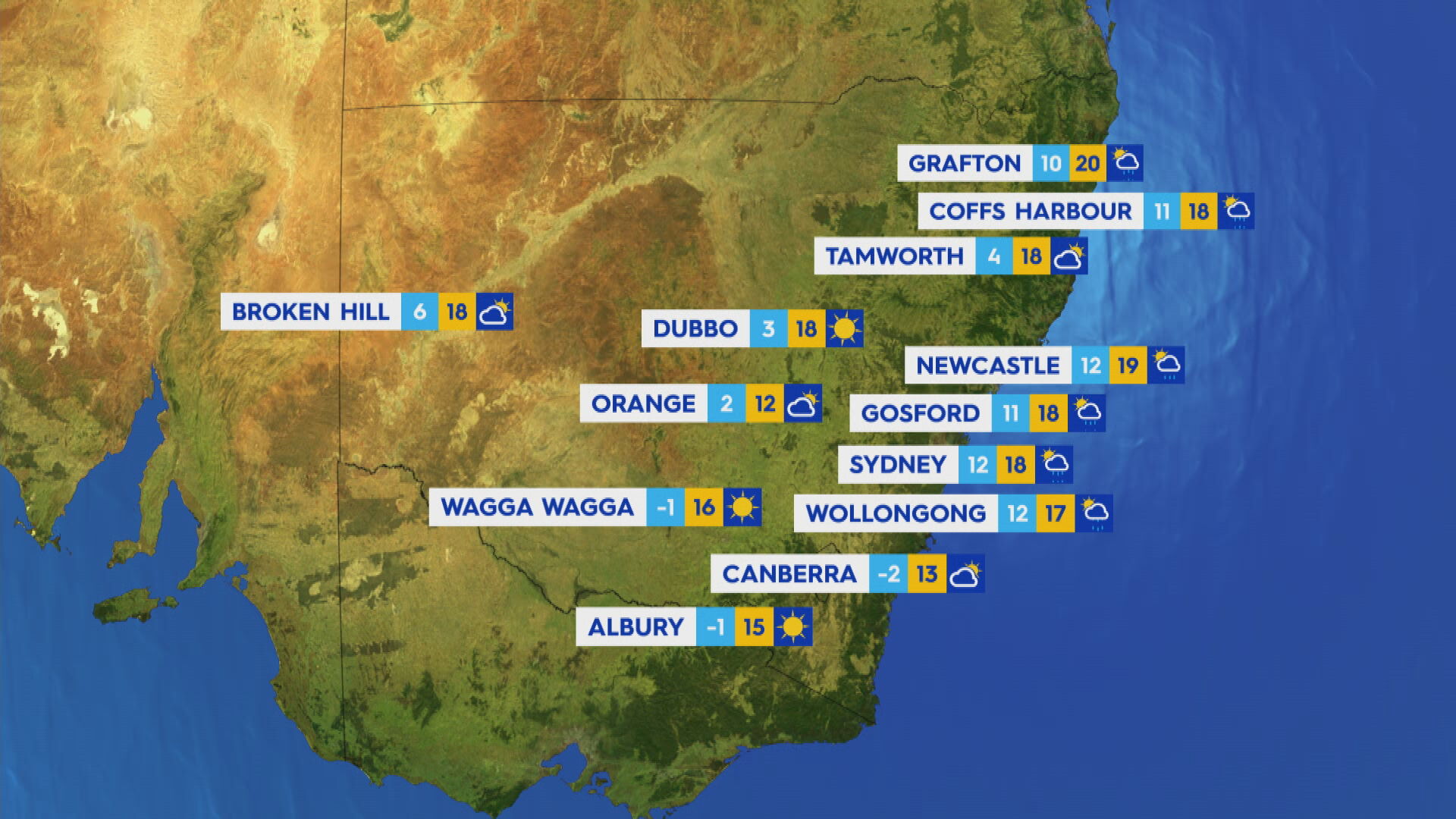 National weather forecast for Saturday July 6
