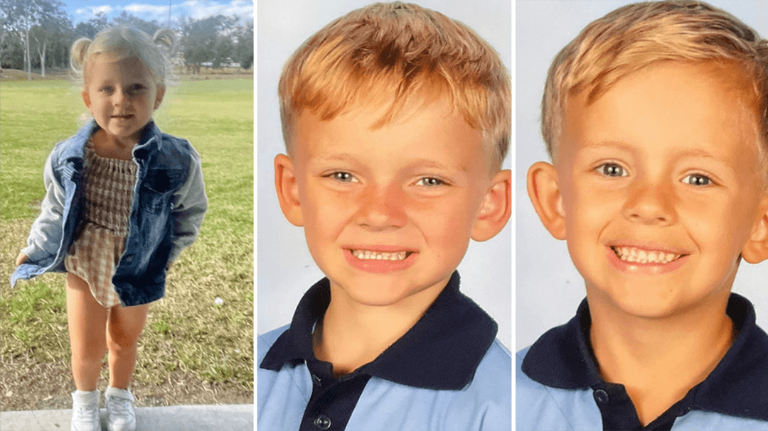 Police issue amber alert for three missing young children on Gold Coast
