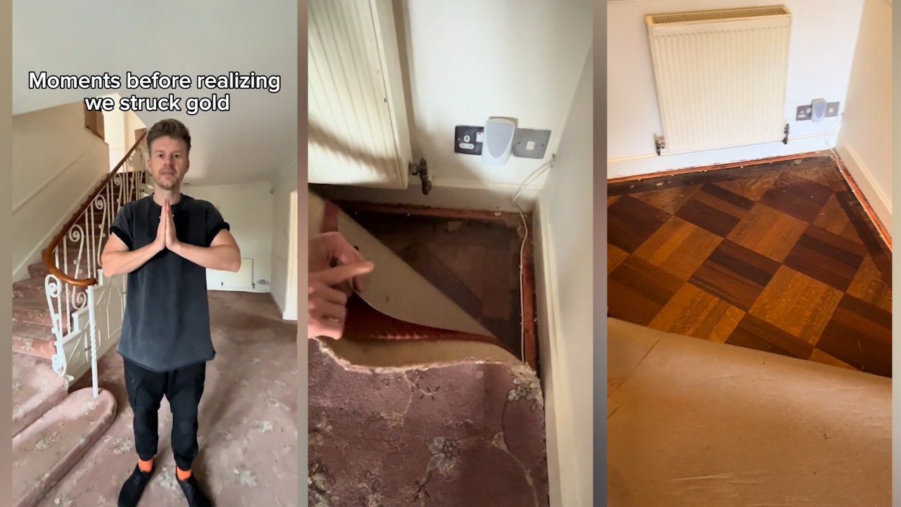 Couple make huge discovery under carpet in new home