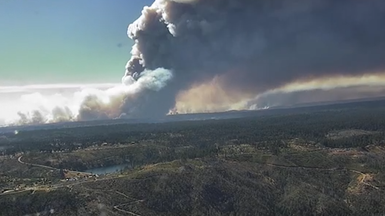 Time-lapse of fire whirl forming in Butte County, California