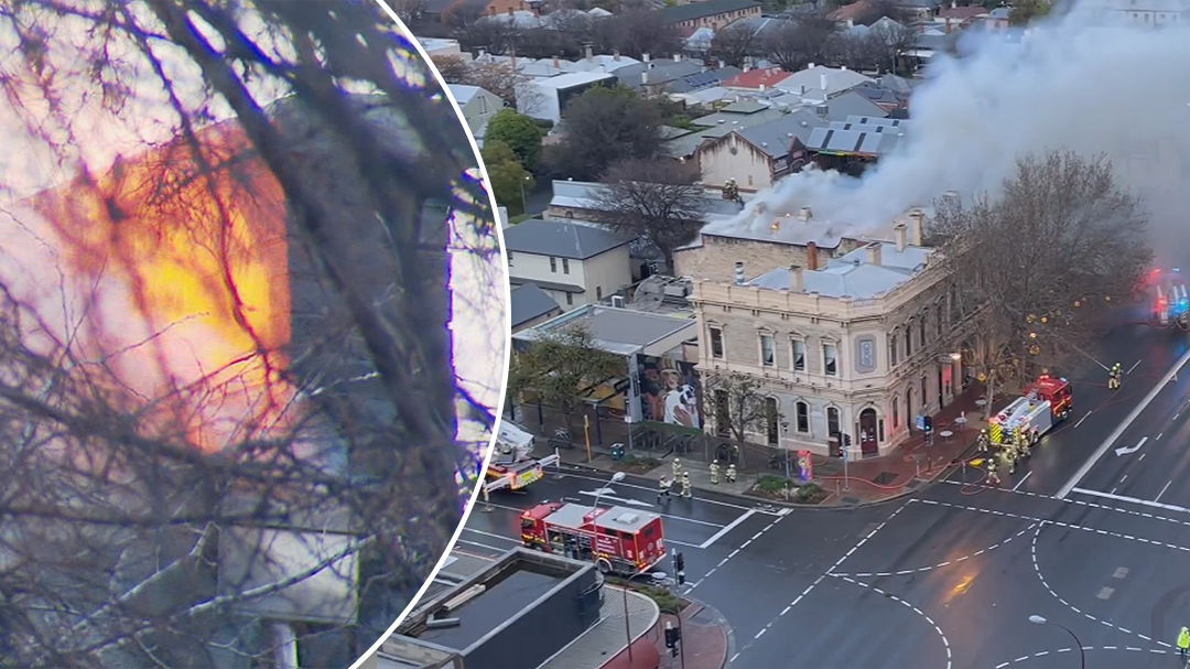 Police probe 'suspicious' fire at historic Adelaide building