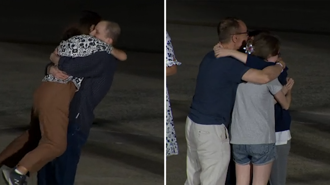 See the moment freed Americans reunite with loved ones