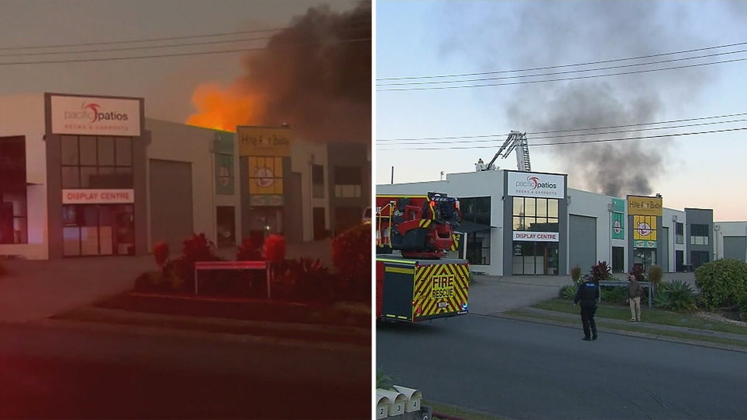 Police investigate Burleigh Waters warehouse after blaze erupts