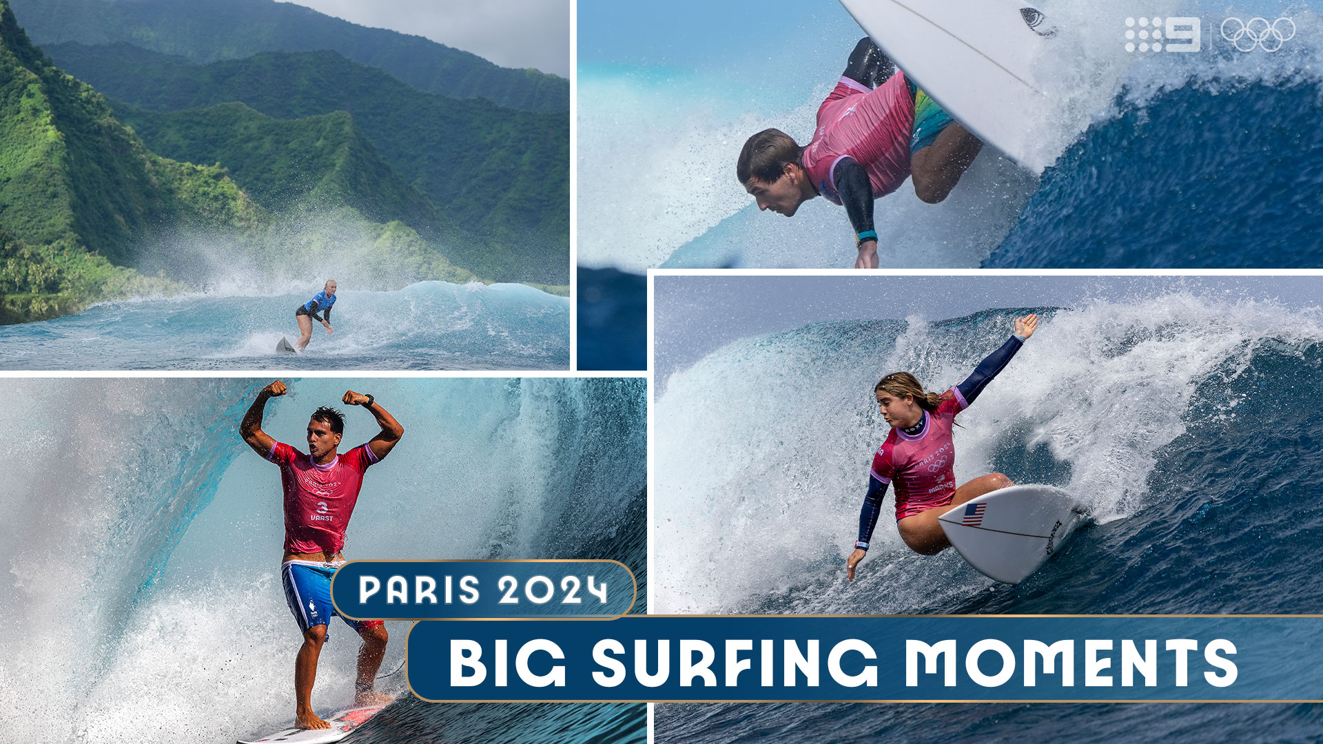 Paris 2024 Surfing highlights, Vaast, Robinson, Medina, Marks