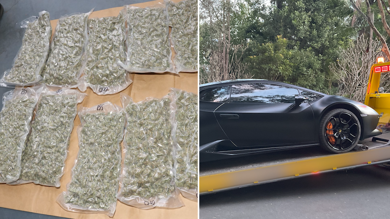 Lamborghini Huracan, cash, jewellery seized in alleged drug bust across Queensland