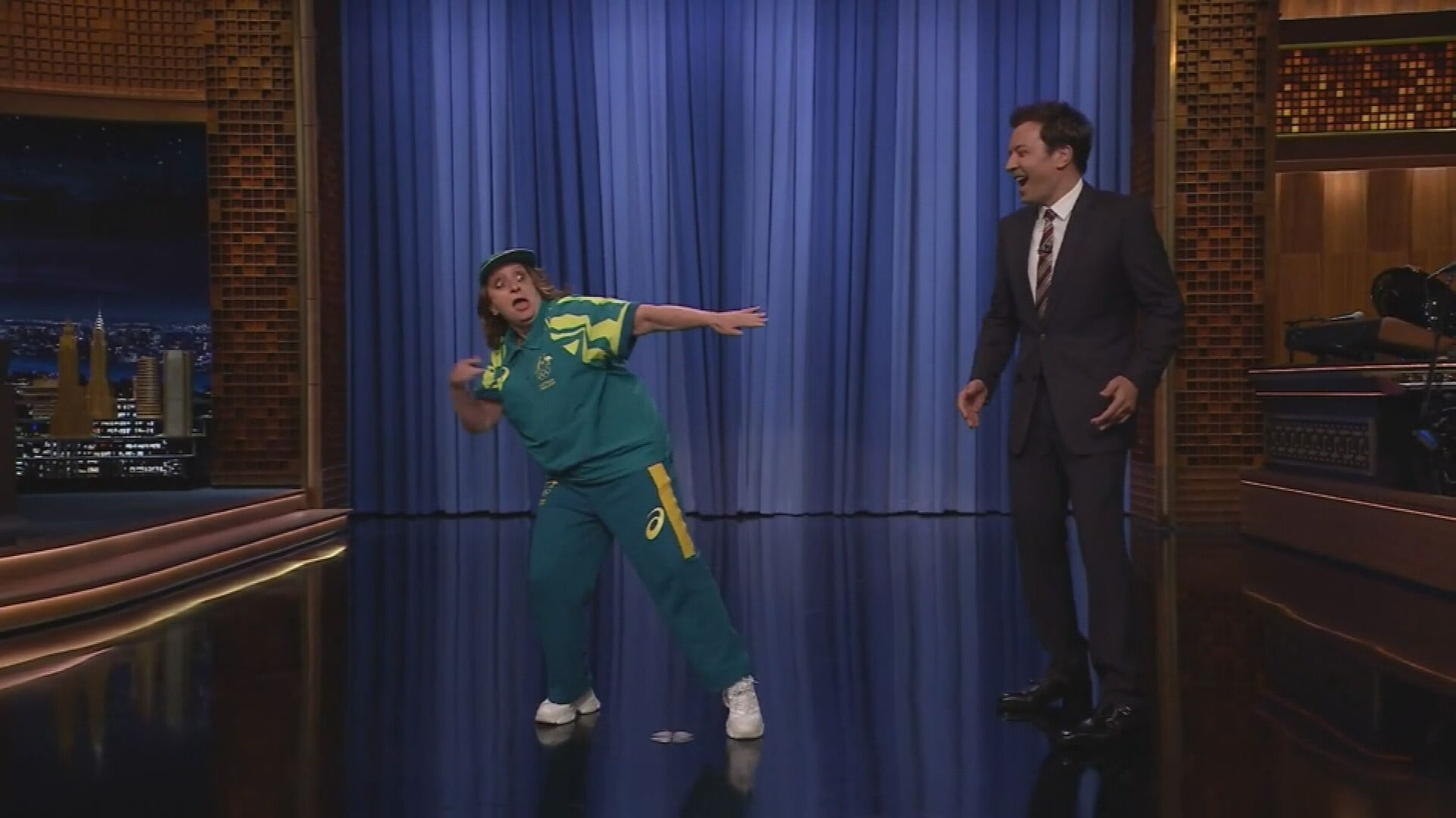 Jimmy Fallon's cheeky tribute to viral Australian breakdancer Raygun