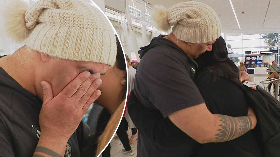 Father reunited with wife and daughter after 15 years 