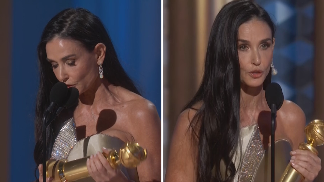 Demi Moore's emotional Golden Globes 2025 acceptance speech