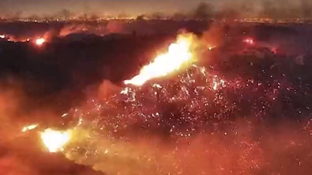 Timelapse muestra la propagación del incendio de Palisades